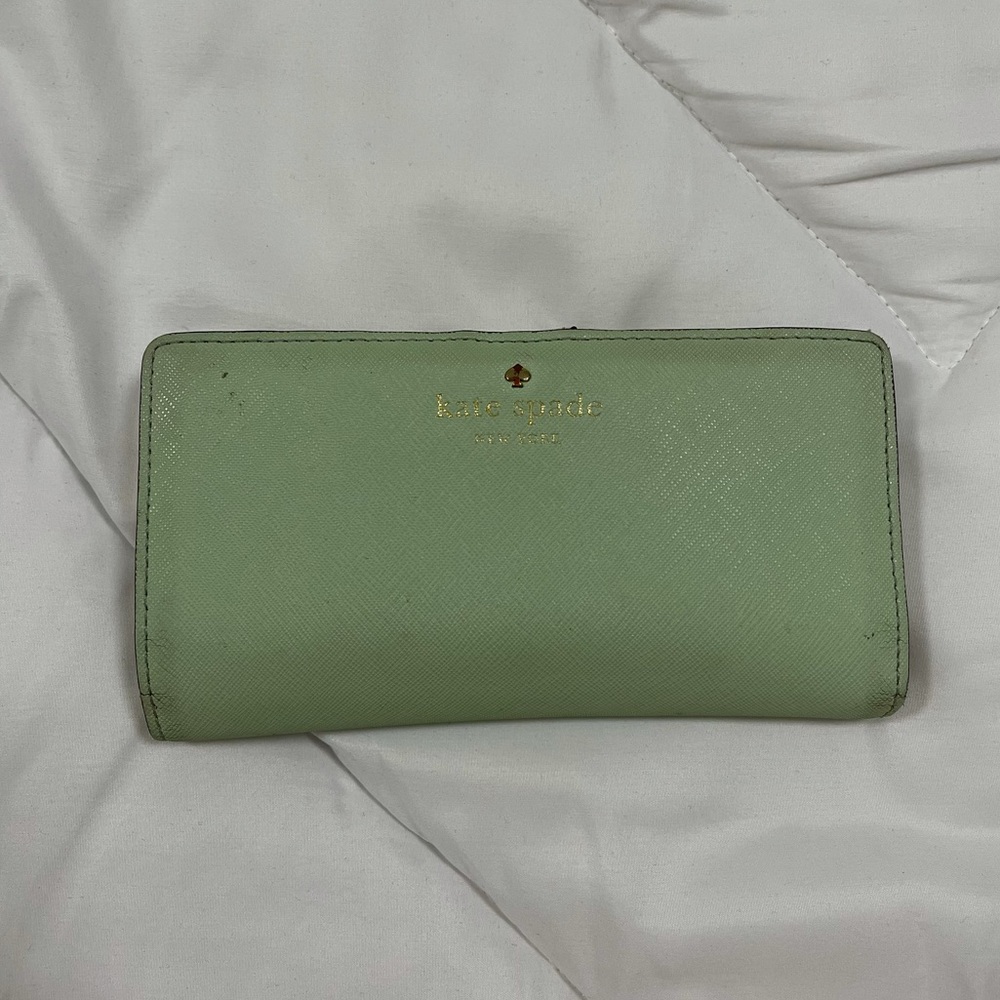 Seafoam Green Kate Spade Wallet